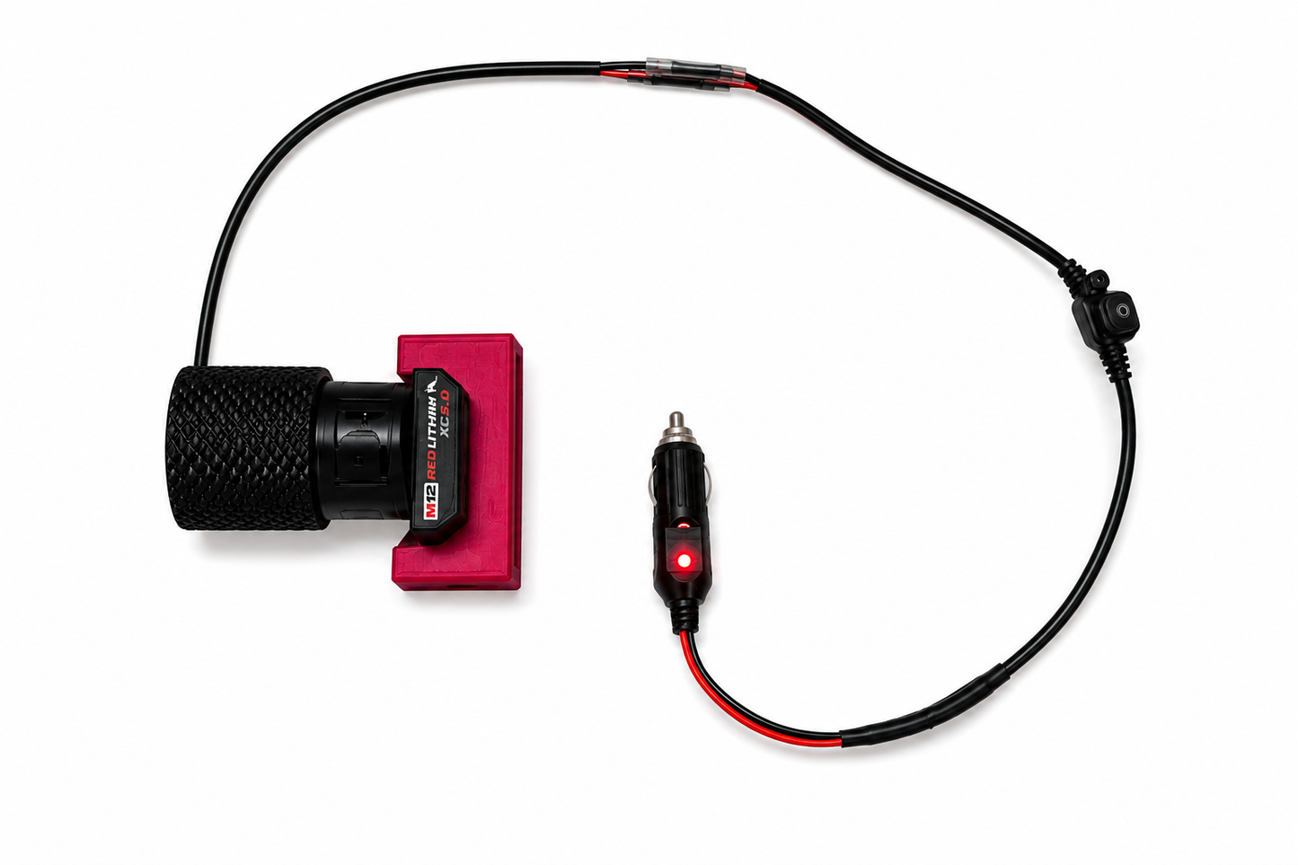 Kaizen Forge M12 Power Adapter – Portable 12V Component Tester & Memory Saver. Milwaukee M12 Compatible