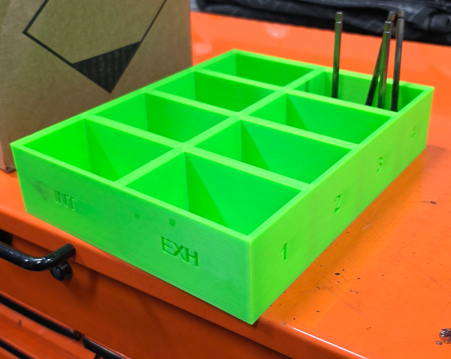 Kaizen Forge Valve Tray – Detail of 3D printed PA12-CF construction